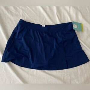 Bal Harbour Women's Blue Swim Bottom With Cover size 8-10 medium NWT